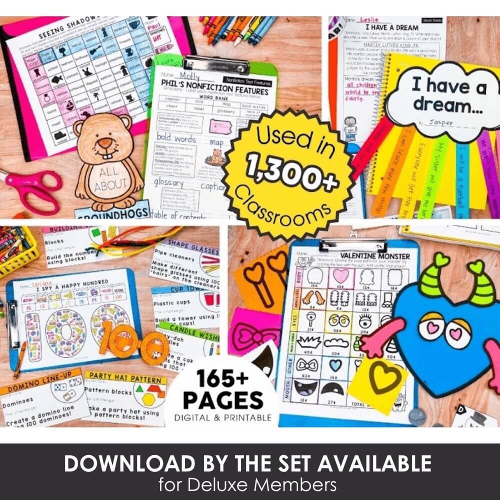 Interactive classroom activities and printable resources from Lucky Little Learners designed for elementary education.