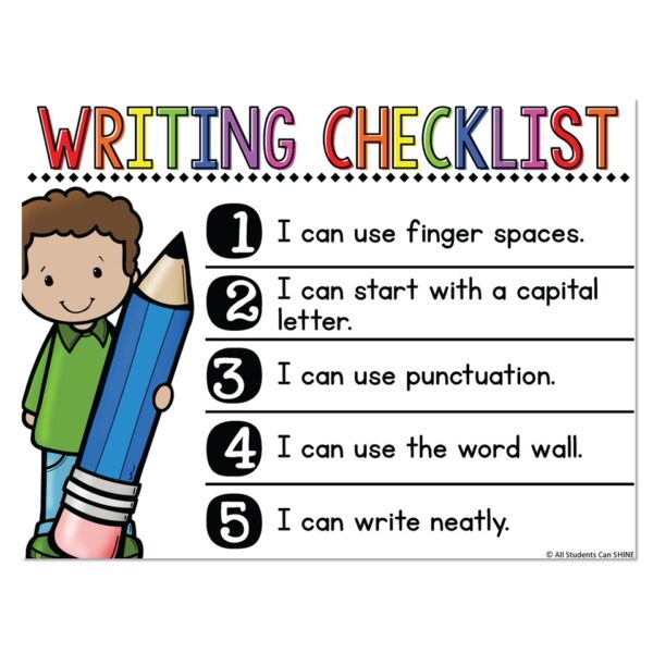 Writer's Workshop - Anchor Charts - Writing Checklist - Lucky Little ...