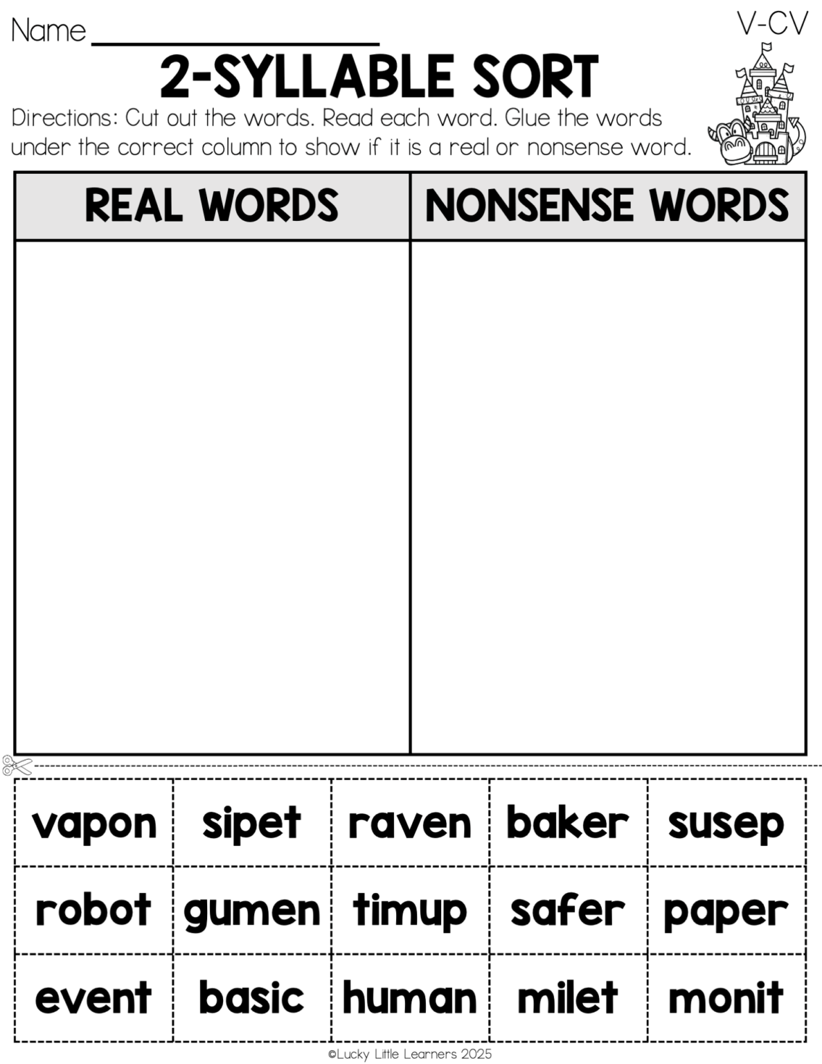 2 SYLLABLE NONSENSE WORDS visual data 7