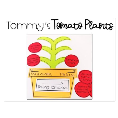 Colorful classroom activity poster for teaching tomato plant parts and plant growth in early childhood education. Great for science centers and literacy integration.