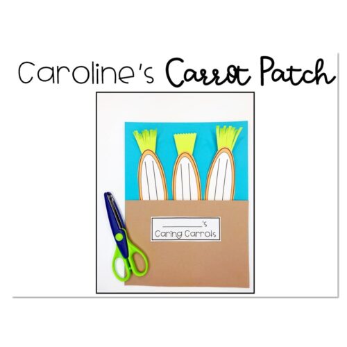 Colorful carrot patch craft for preschool teachers, educational activity for kids, printable fall craft, engaging learning project, classroom decoration, carrot themed educational resource.