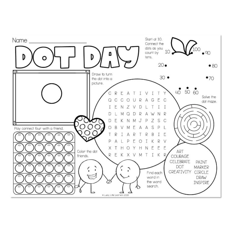 International Dot Day - Placemat - Lucky Little Learners