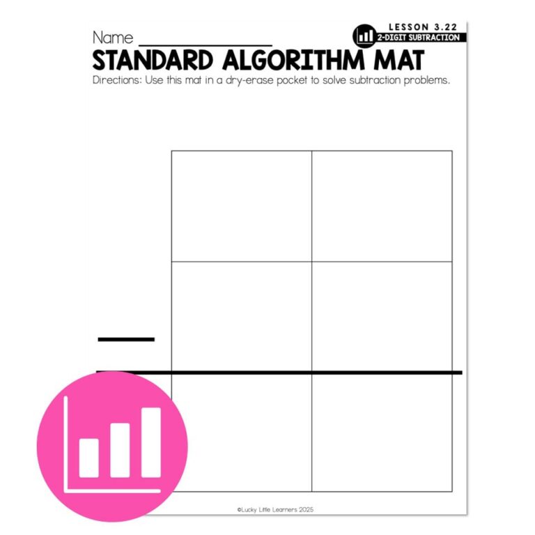 Lucky to Learn Math – Lesson 3.22 – Standard Algorithm Subtrction ...