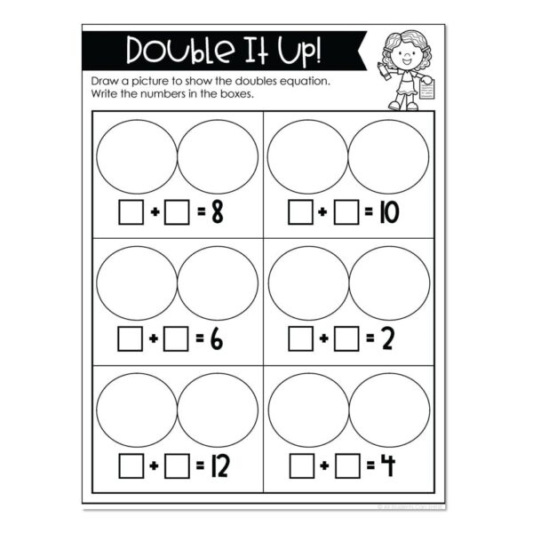 Math Printables - Double It Up - Lucky Little Learners