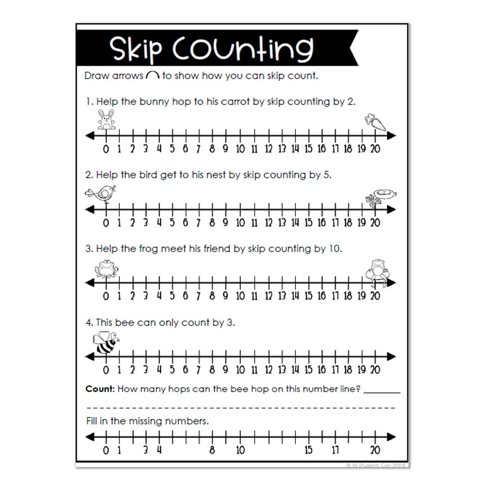 Math Printables - Skip Counting - Lucky Little Learners