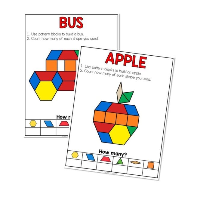 Morning Bins - Back to School - Activity 1 - Pattern Block Designs ...