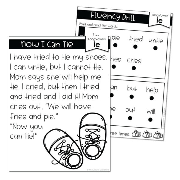 Phonics Decodable One Page Readers - Long Vowel I - Lucky Little Learners
