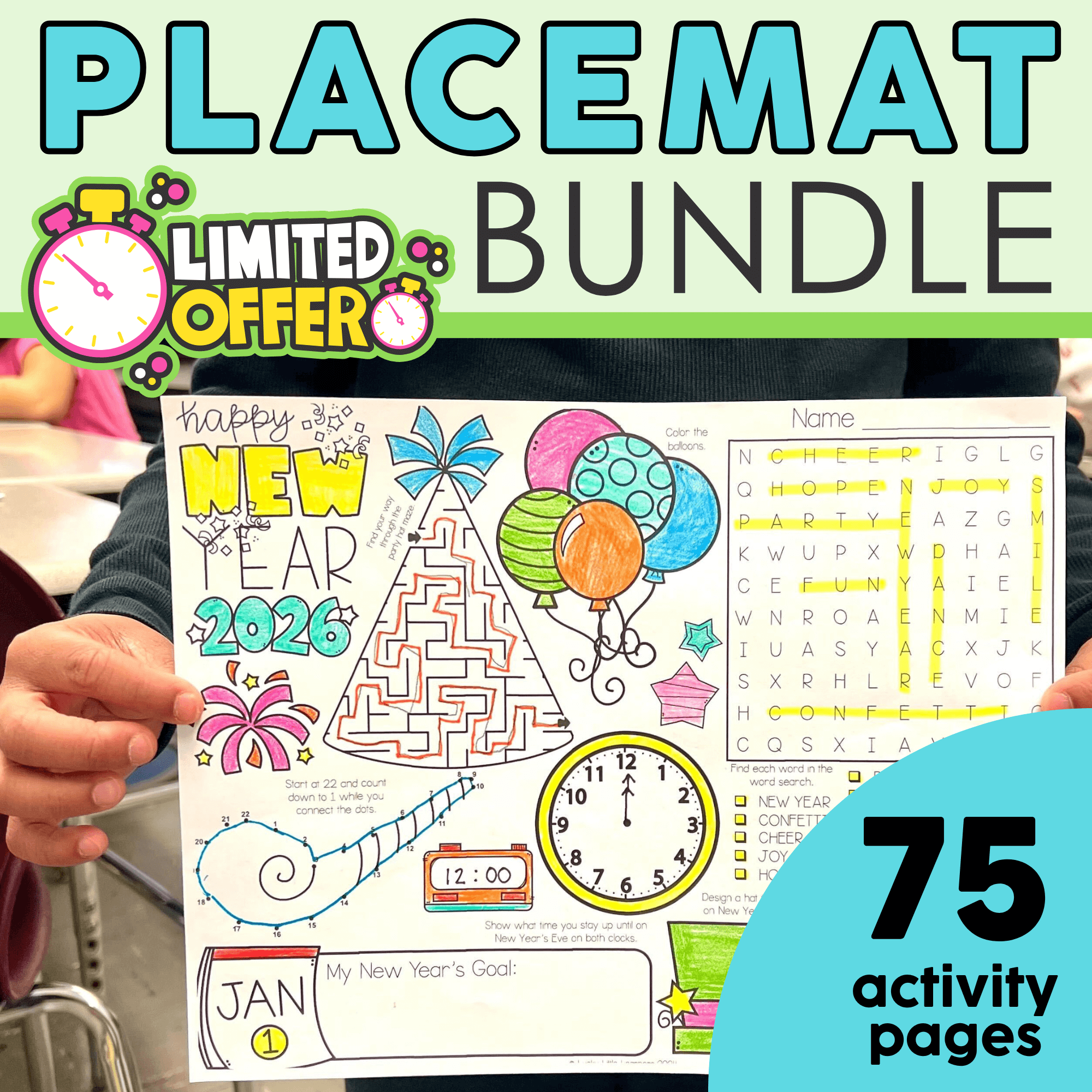 Placemats – Viral Activity Pages – Year-Long Bundle