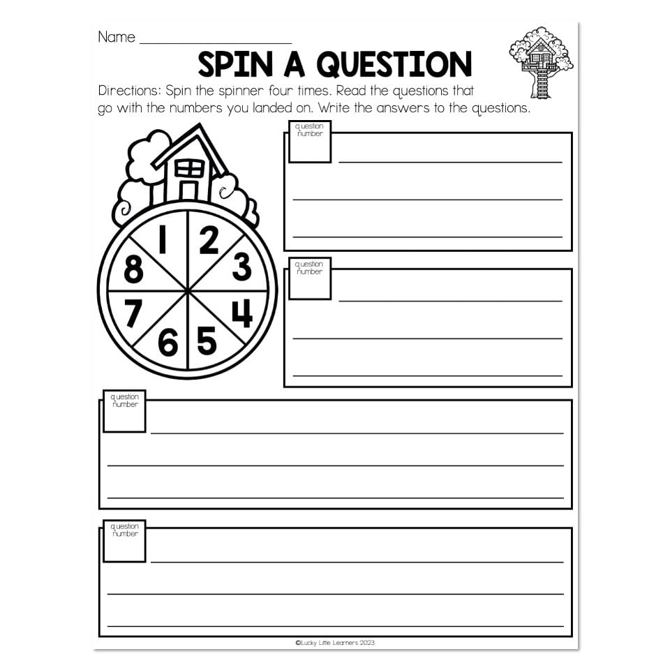 Chapter Book Companion - Magic Tree House - Spin a Question - Lucky ...