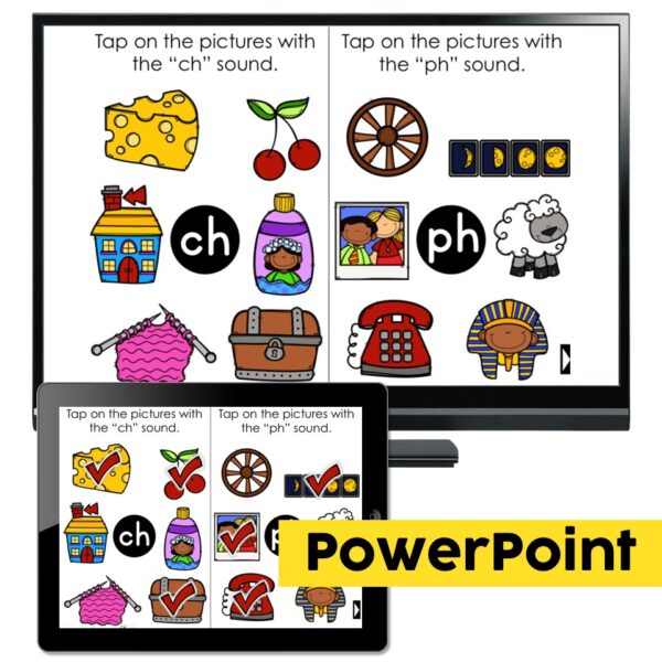 Digital Interactive Phonics - Digraphs - Game 2 - Lucky Little Learners