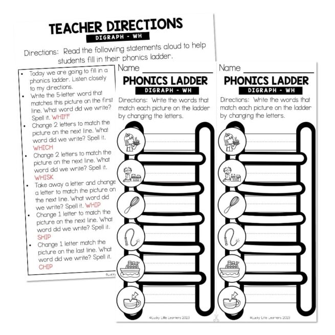 Lucky to Learn Phonics - Digraphs WH - Level 1 Phonics Ladder - Lucky ...
