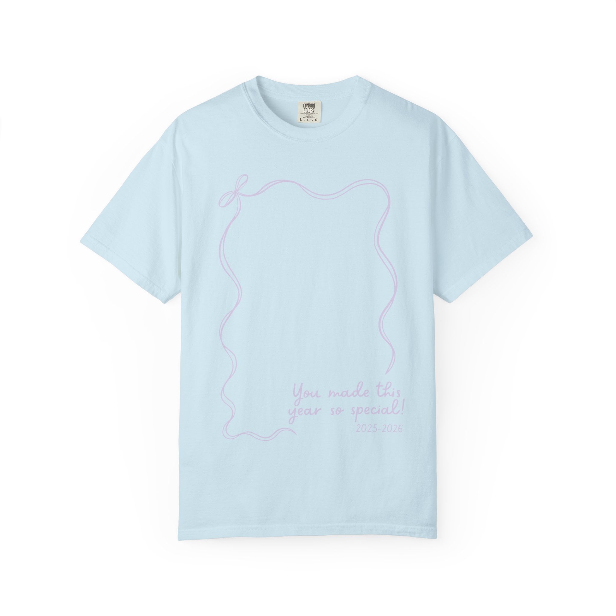 You made this year so special! Teacher autograph T-shirt, wearable keepsake for year-end, perfect for teachers and students to celebrate and remember the school year.