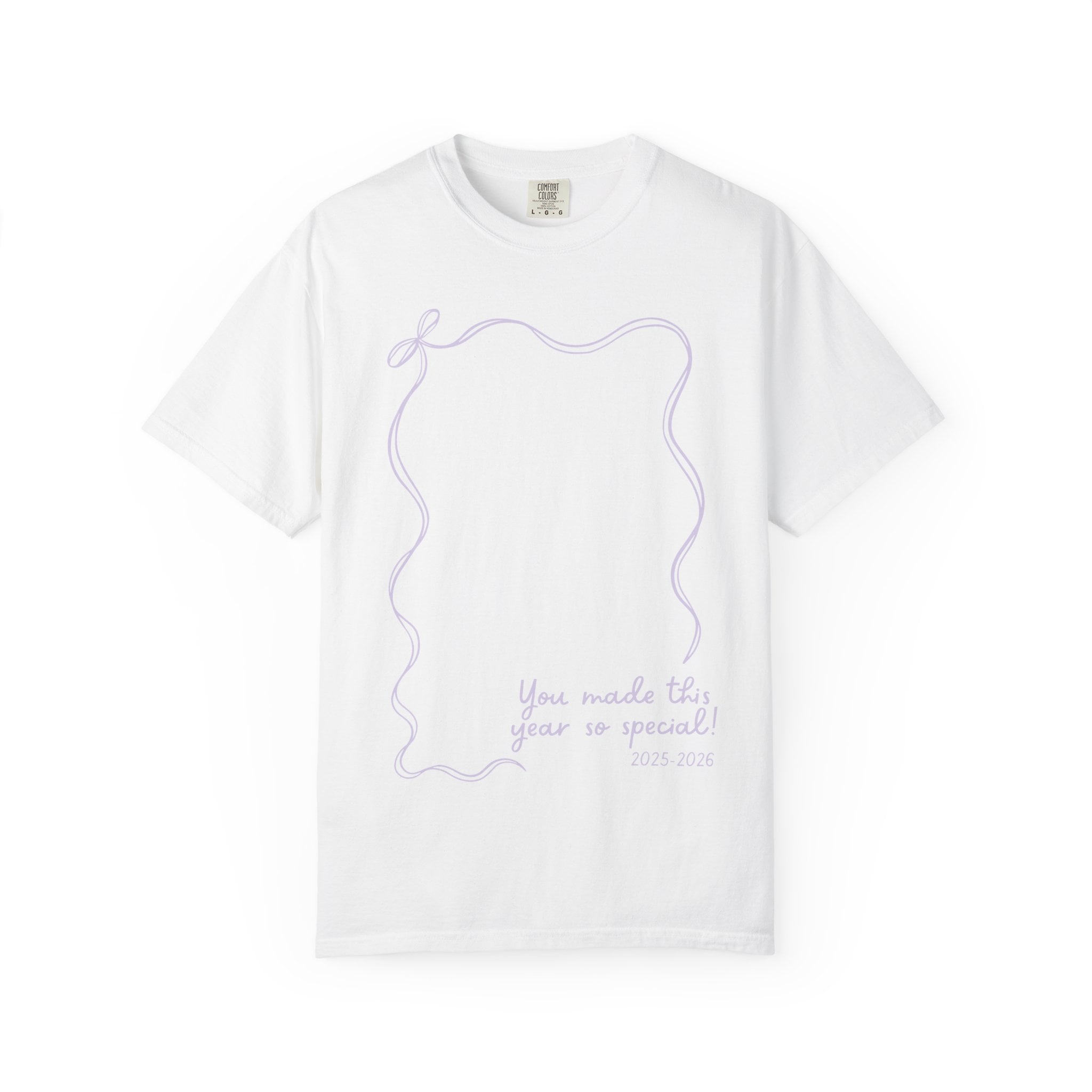 Celebrate teacher appreciation with the Lucky Little Learners autograph T-shirt, a memorable year-end keepsake featuring a customizable design for students to sign and personalize.