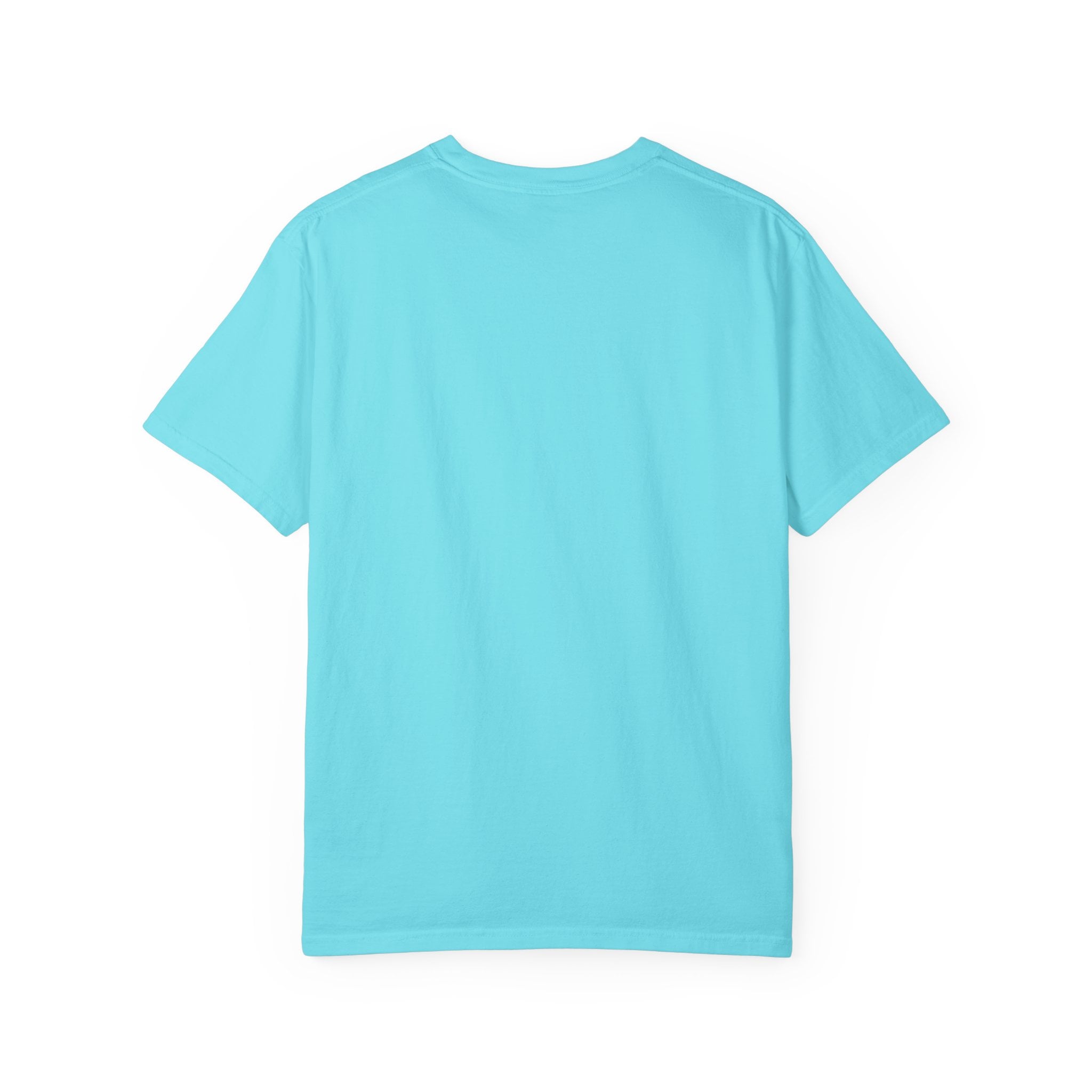 A colorful light blue kindergarten T-shirt with a simple design, perfect for class dismissal or school events, featuring comfortable fabric for young students.