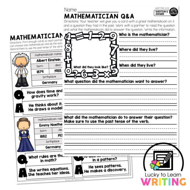 Lucky to Learn Writing - Unit 3 Informational - Writing 3.12 - Question ...
