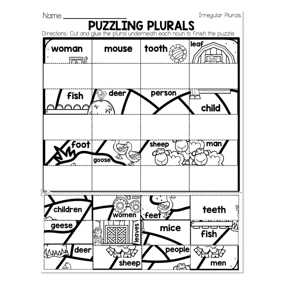 Irregular Plural Nouns Worksheet-nouns Worksheet Plurals Singular