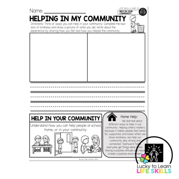 Community Life Guide Lucky to Learn Life Skills - Unit 12 Citizenship and Community - Help ...