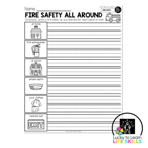 Lucky to Learn Life Skills - Unit 2 Safety First - Fire Safety - Fire ...
