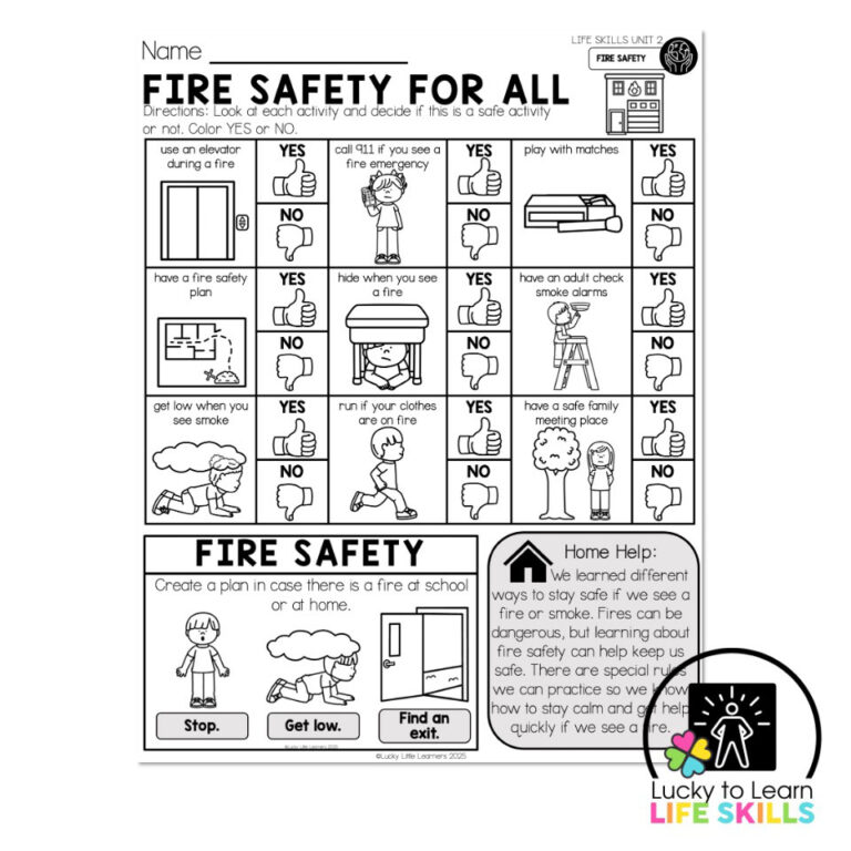 Lucky to Learn Life Skills - Unit 2 Safety First - Fire Safety - Fire ...