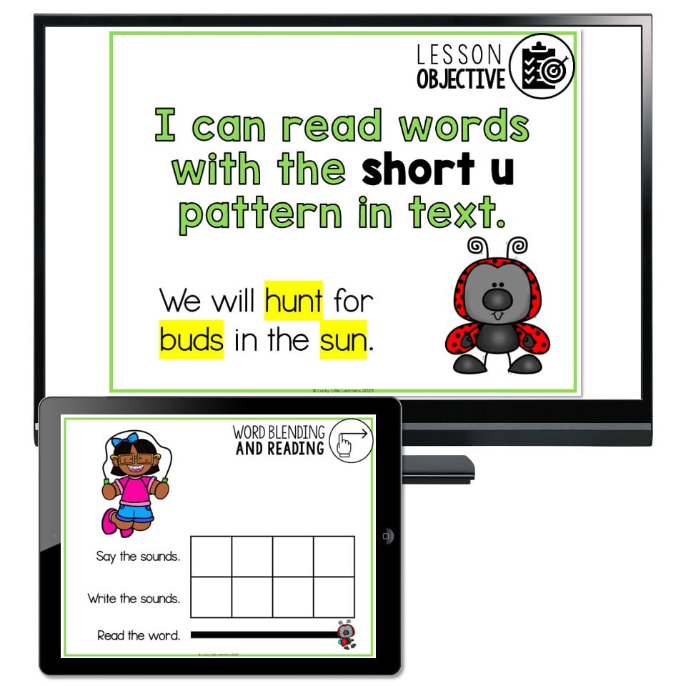 Lucky to Learn Phonics - Short U - Teaching Slides Level 2 - Lucky ...