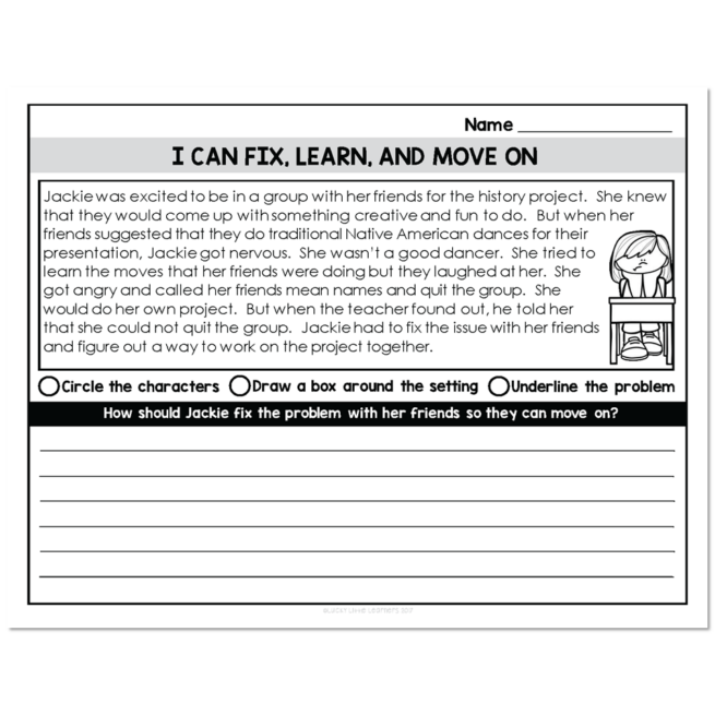 2nd Grade Growth Mindset Passage - I Can Fix, Learn, and Move On ...
