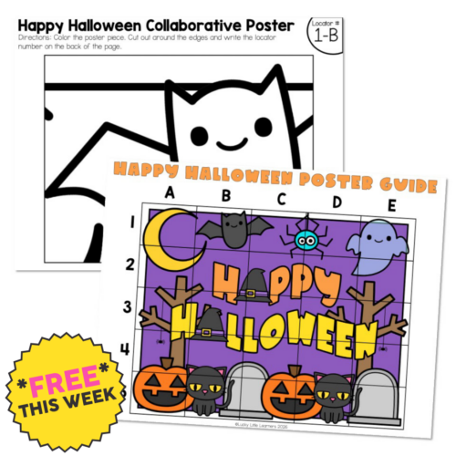 Happy Halloween - Collaborative Coloring Poster Sample
