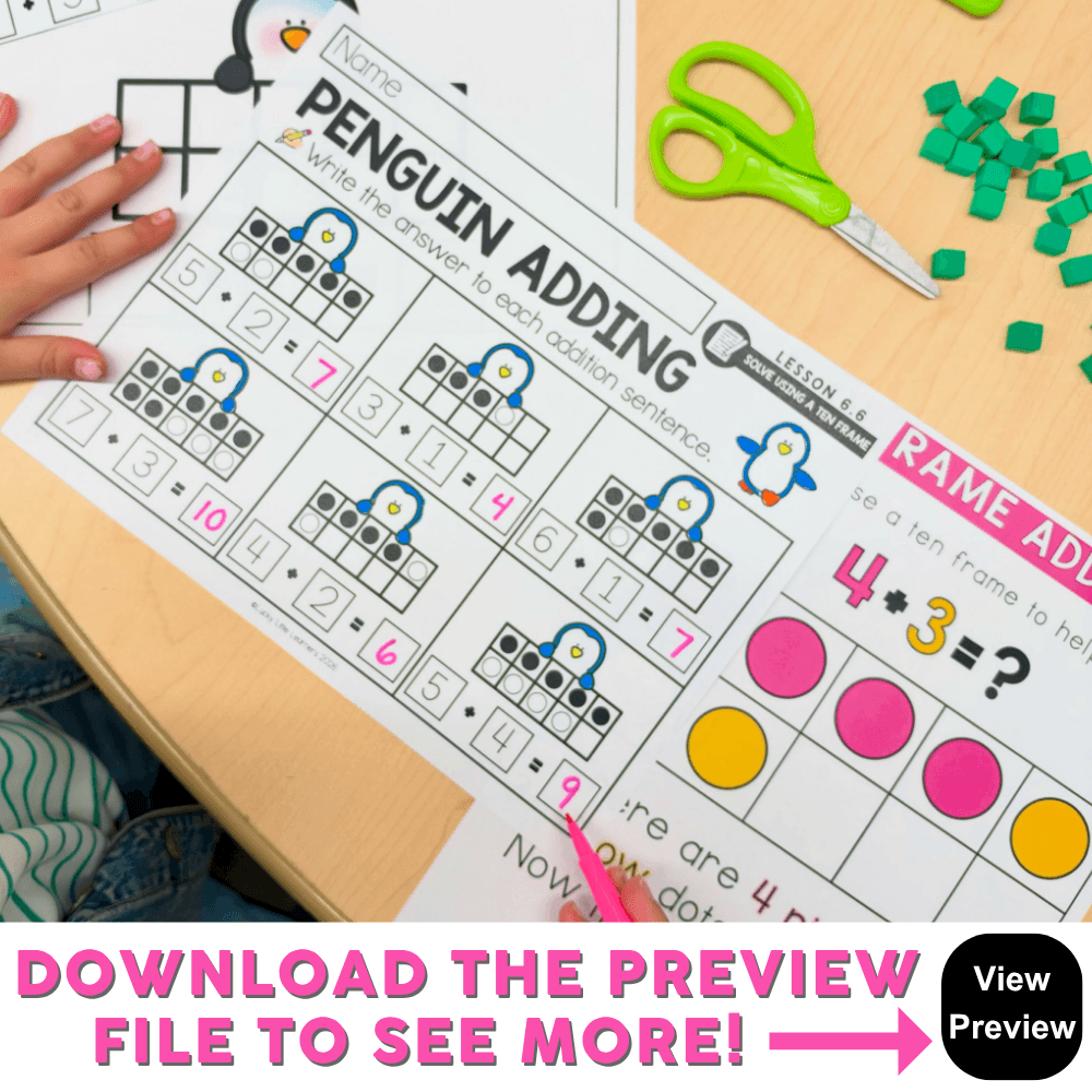 Lucky to Learn Math Kindergarten - Unit 6 - Addition to 10 - Image 4