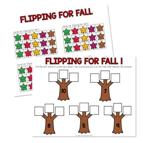 Morning Bins - November - Activity 8 - Flipping for Fall