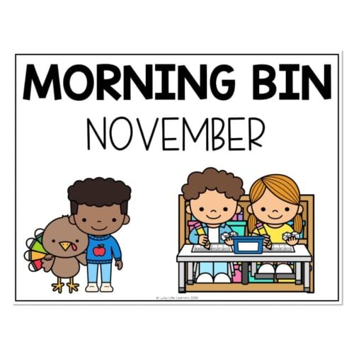 Morning Bins - November - Cover Page
