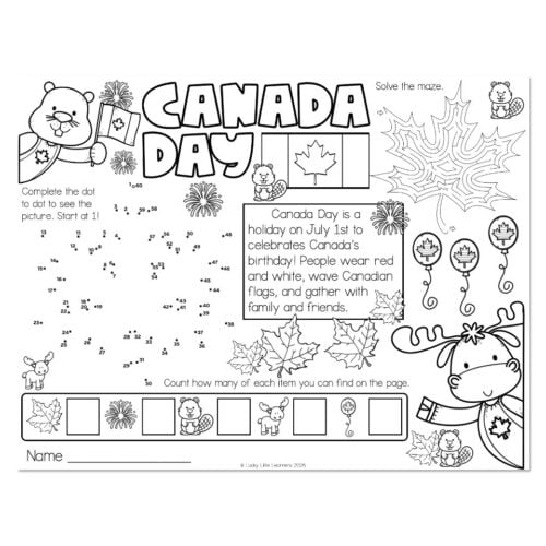 Placemat - Canada Day